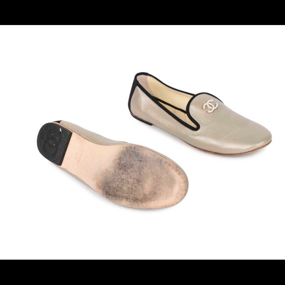 CHANEL CC Slippers Lambskin Loafers Slip On Shoes - Picture 5 of 7
